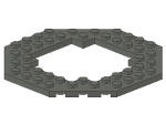 Lego Platte, modifiziert 10 x 10 (6063) dunkel bläulich grau