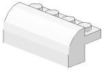 Lego Slope Stone, curved 2 x 4 x 1 1/3 (6081) white