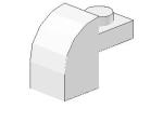 Lego Slope Stone, curved 2 x 1 x 1 1/3 (6091) white