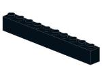 Lego Brick 1 x 10 x 1 (6111) black