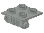 Lego Hinge Brick 2 x 2 (6134) light gray