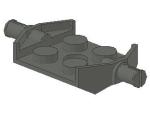 Lego Plate, modified 2 x 2 (6157) dark bluish gray