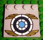 Lego Fliese 4 x 4, mit Studs, dekoriert (6179pb054)