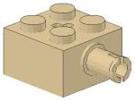 Lego Brick, modified 2 x 2 (6232) tan