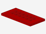 Lego Platte, modifiziert 4 x 8 (6576) rot