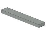 Lego Tile 1 x 6 (6636) light gray