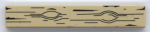 Lego Tile 1 x 6, decorated (6636px1) tan