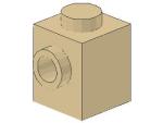 Lego Brick, modified 1 x 1 x 1 (87087) tan