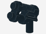 Lego Minifigur zweiläufige Pistole (95199) schwarz