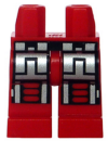 Lego Minifigure Legs assembled (970c00pb0019) red