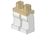 Lego Minifigur Beine, montiert (970c01) tan