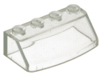 Lego Windscreen 2 x 4 x 1 (x453) curved Front, transparent